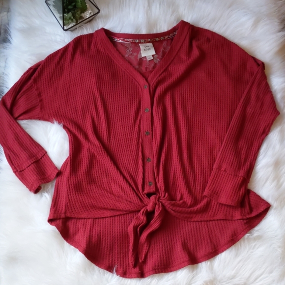Knox Rose Tops - ❤️ Knox Rose Red Thermal Top ❤️